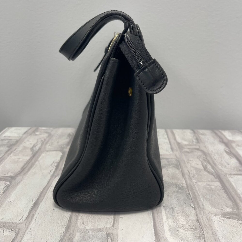 Burberrys Vintage Top Handle Leather Tote w/ Nova Check Interior - Preowned - Picture 10 of 12